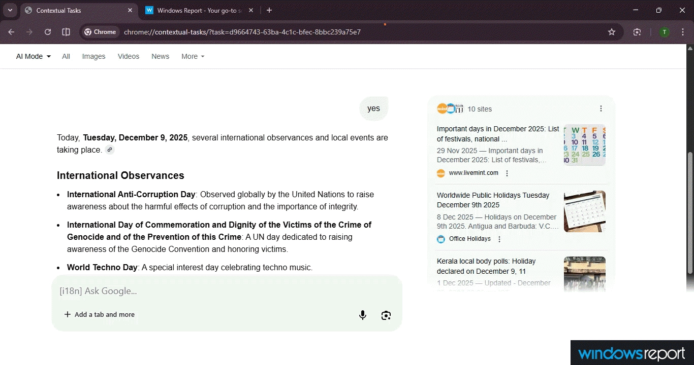 谷歌 Chrome 浏览器测试全新 AI 模式:原生标签页运行 谷歌 Chrome 浏览器测试全新 AI 模式:原生标签页运行