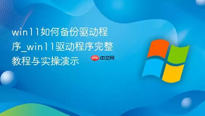 win11如何备份驱动程序_win11驱动程序完整教程与实操演示 win11如何备份驱动程序_win11驱动程序完整教程与实操演示