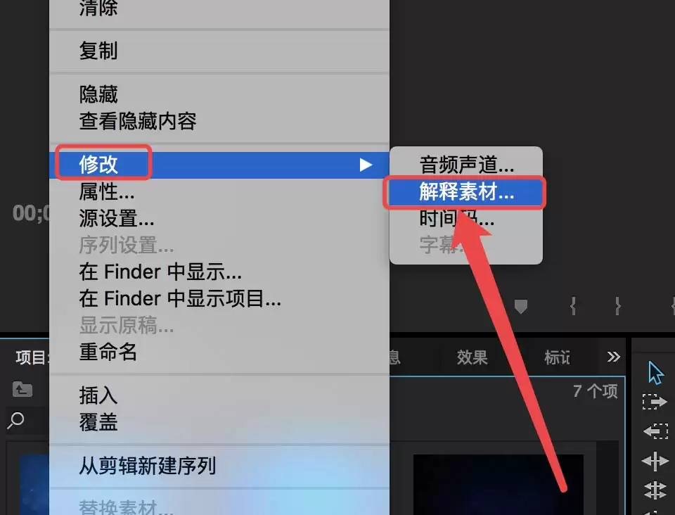 Premiere��ô�����زĸ��ĵ������е�֡��
