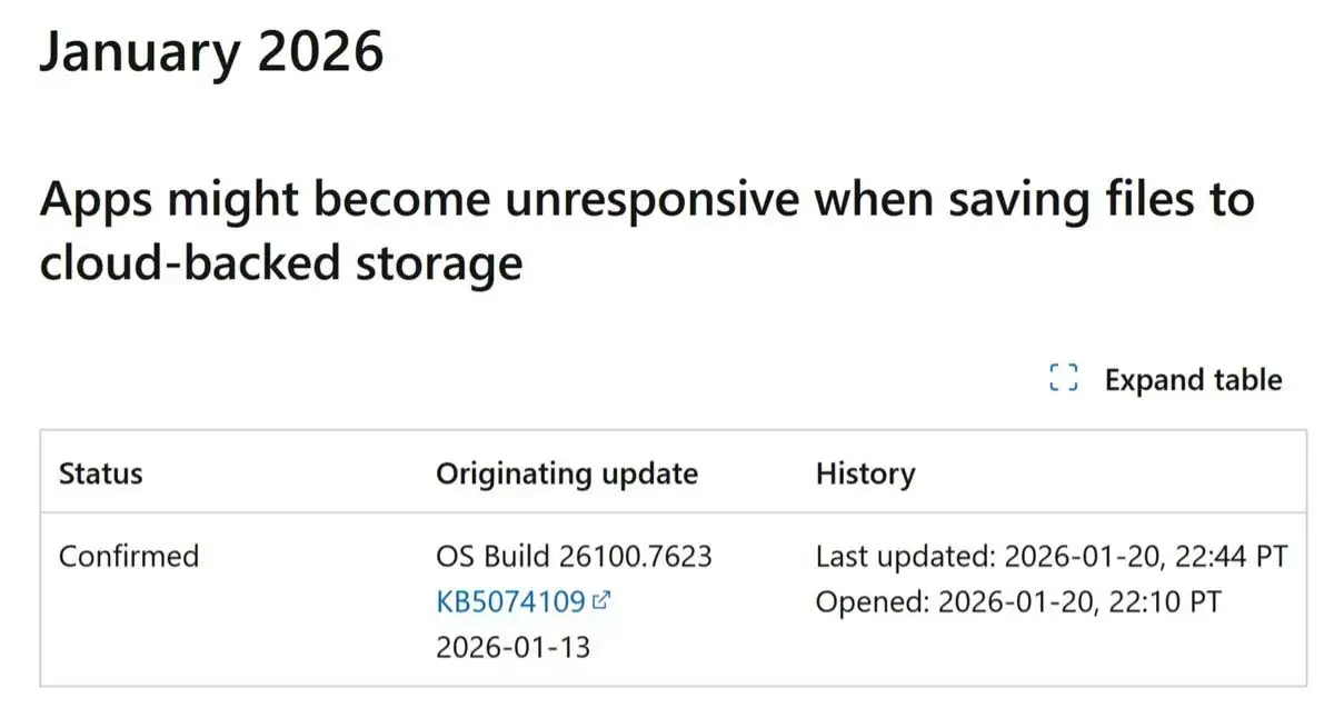 Win11 1月更新KB5074109新BUG:云存储文件导致 OneDrive 等应用卡死 Win11 1月更新KB5074109新BUG:云存储文件导致 OneDrive 等应用卡死