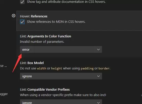 VSCode��ɫ�����е�lint����ͬ������������-������ɫ�����е�lint����ͬ��Ĳ���