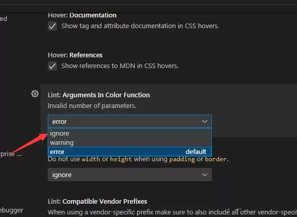 VSCode��ɫ�����е�lint����ͬ������������-������ɫ�����е�lint����ͬ��Ĳ���