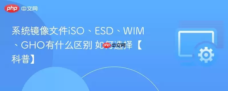 系统镜像文件iSO、ESD、WIM、GHO有什么区别?如何选择【科普】 系统镜像文件iSO、ESD、WIM、GHO有什么区别?如何选择【科普】