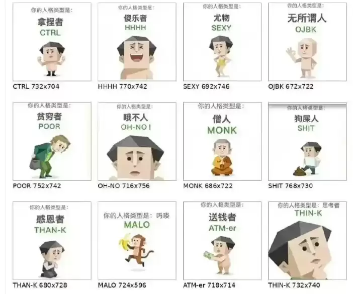 �ӡ���ඡ�������Ǯ�ߡ���SBTI��ǩ���������������ͼ��