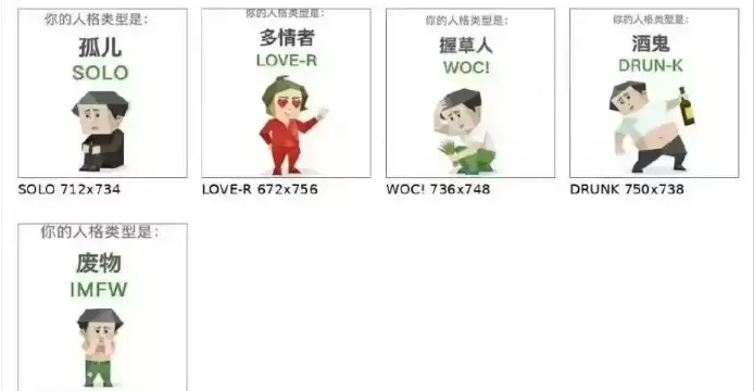 �ӡ���ඡ�������Ǯ�ߡ���SBTI��ǩ���������������ͼ��