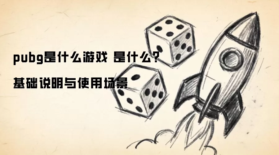 pubg��ʲô��Ϸ ��ʲô������˵����ʹ�ó���