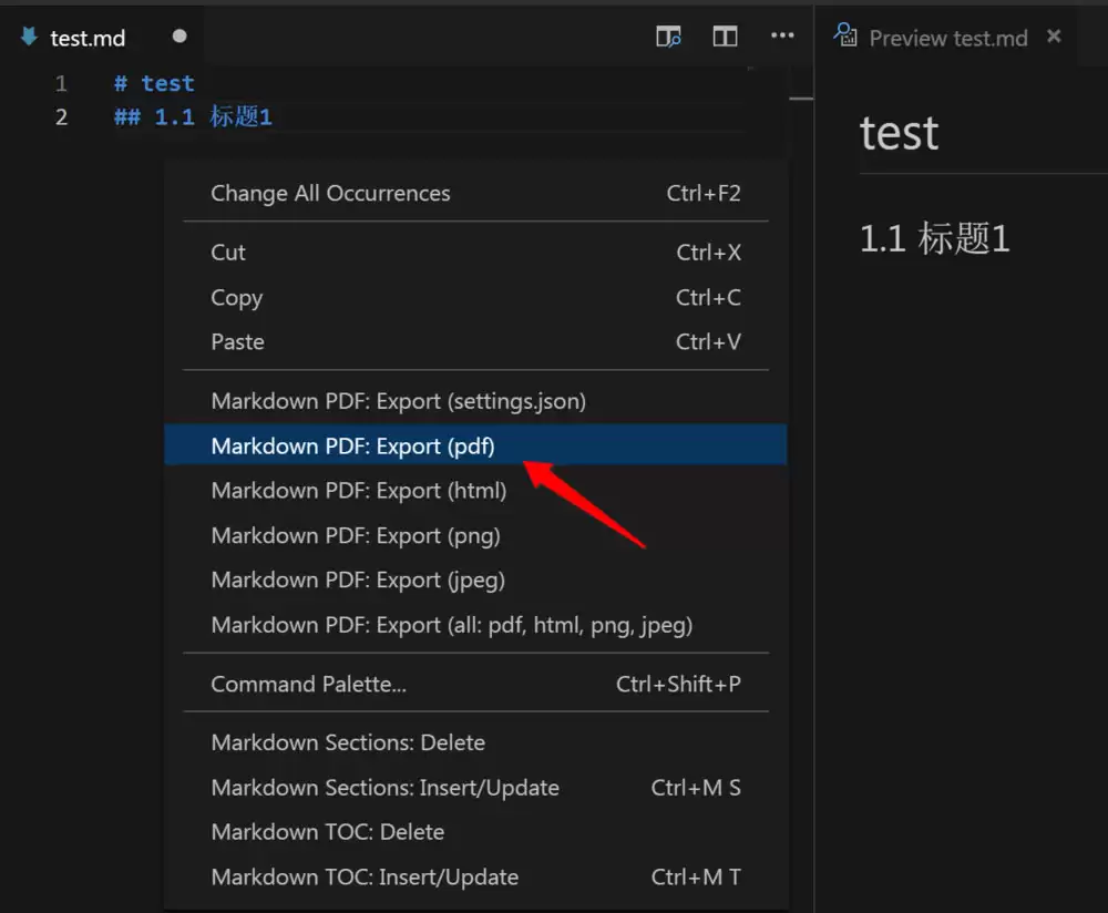 VSCode��ô��markdown�ļ�ת����PDF