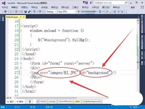 VisualStudio��ô����ҳ����ȫ����ʾ�ı���ͼƬ