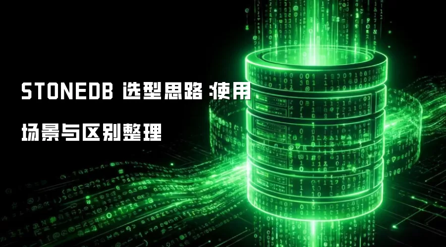 STONEDB ѡ��˼·��ʹ�ó�������������