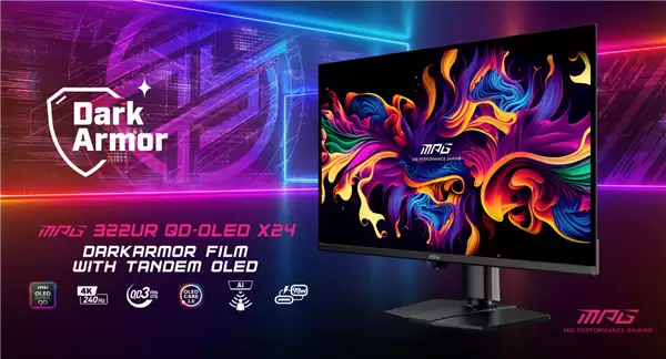 7999Ԫ��΢�ǵ��Ĵ�QD-OLED��ʾ�����ˣ�4K 240Hz��ˢ+0.03ms������Ӧ