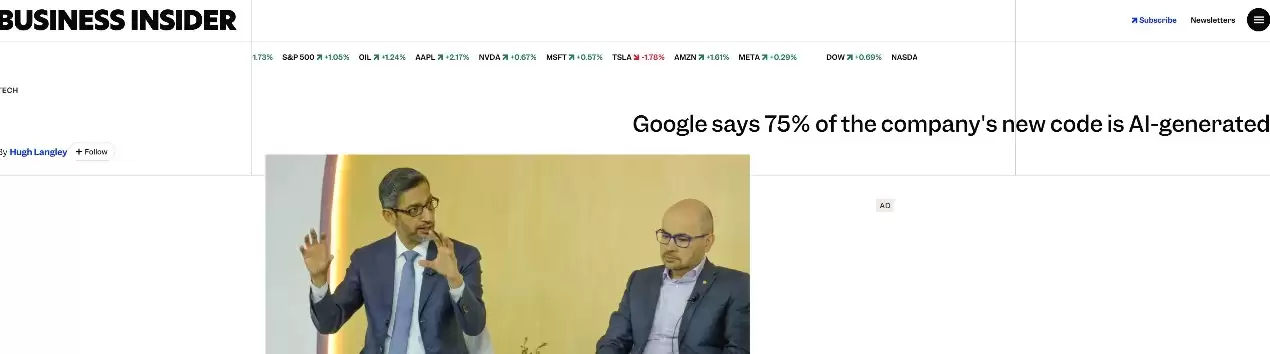 �ȸ裺�ڲ�75%�´�����AI���ɣ�����ʦת��Ϊ���Ա