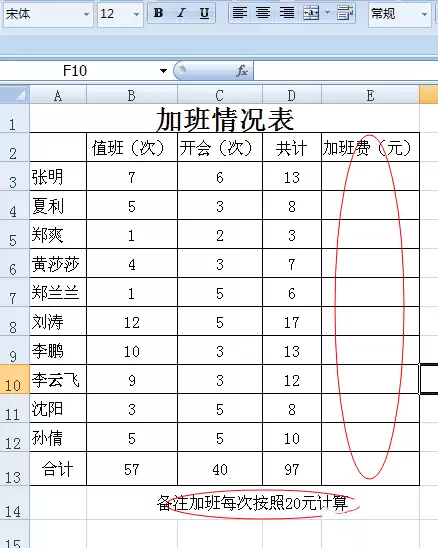 excel������μ���˷�-����˷�����ϸ����
