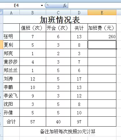 excel������μ���˷�-����˷�����ϸ����