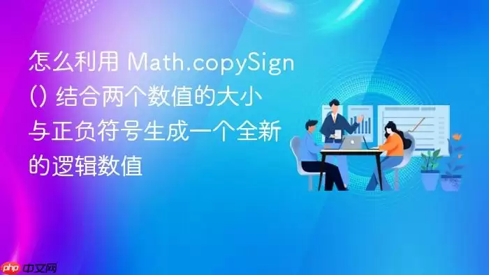 ��ô���� Math.copySign() ���������ֵ�Ĵ�С��������������һ��ȫ�µ��߼���ֵ