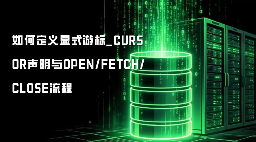��ζ�����ʽ�α�_CURSOR������OPEN/FETCH/CLOSE����