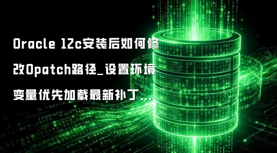 Oracle 12c��װ������޸�Opatch·��_���û����������ȼ������²�������