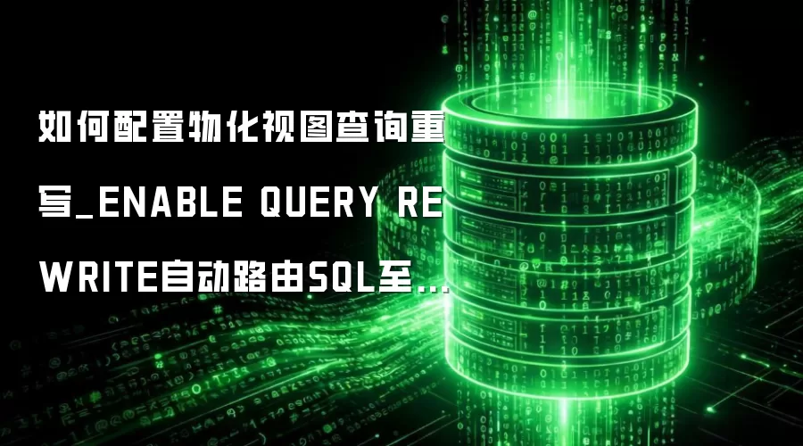 ��������ﻯ��ͼ��ѯ��д_ENABLE QUERY REWRITE�Զ�·��SQL���ﻯ��ͼ
