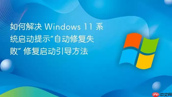 ��ν�� Windows 11 ϵͳ������ʾ���Զ��޸�ʧ�ܡ� �޸�������������