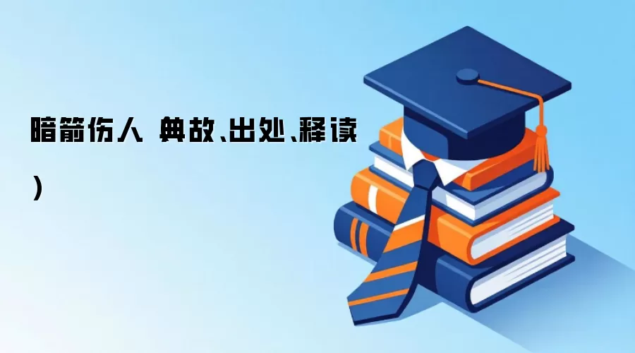 暗箭伤人典故解析:出处、含义与历史故事 暗箭伤人典故解析:出处、含义与历史故事