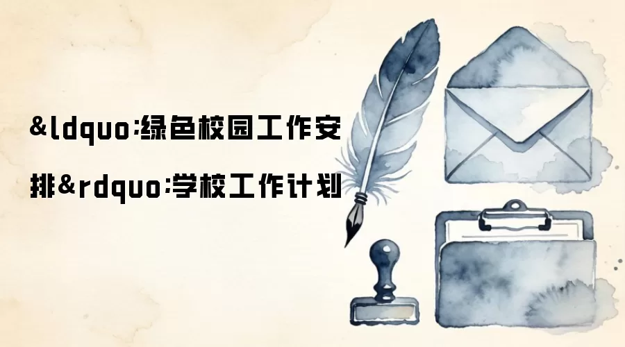 ��ɫУ԰���蹤���ƻ�����