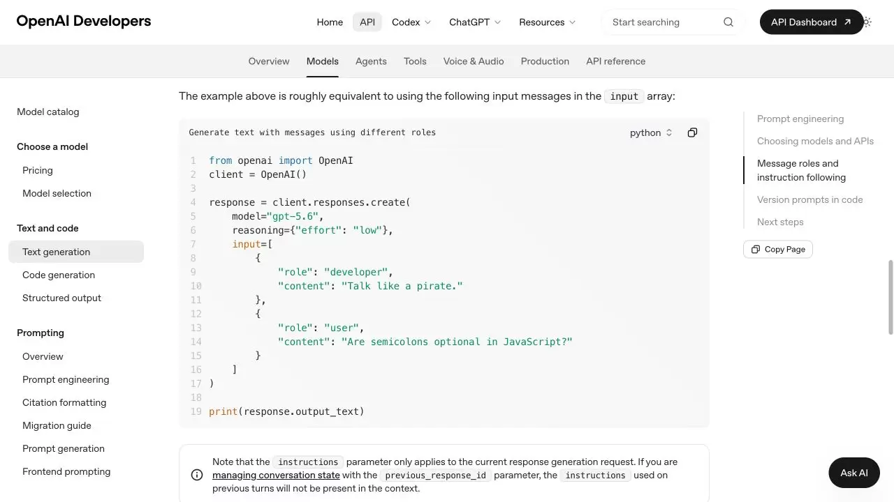 OpenAI Responses API �ı��������Ž̳�