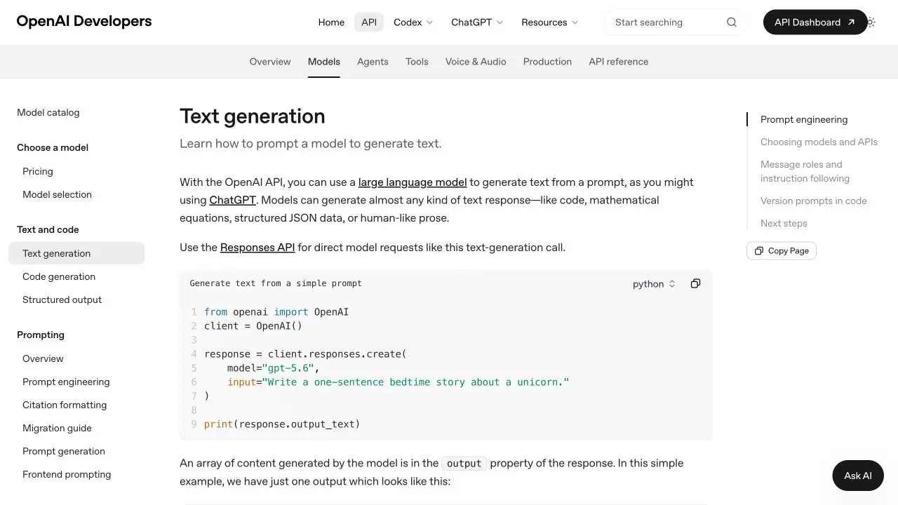 OpenAI Responses API �ı��������Ž̳�